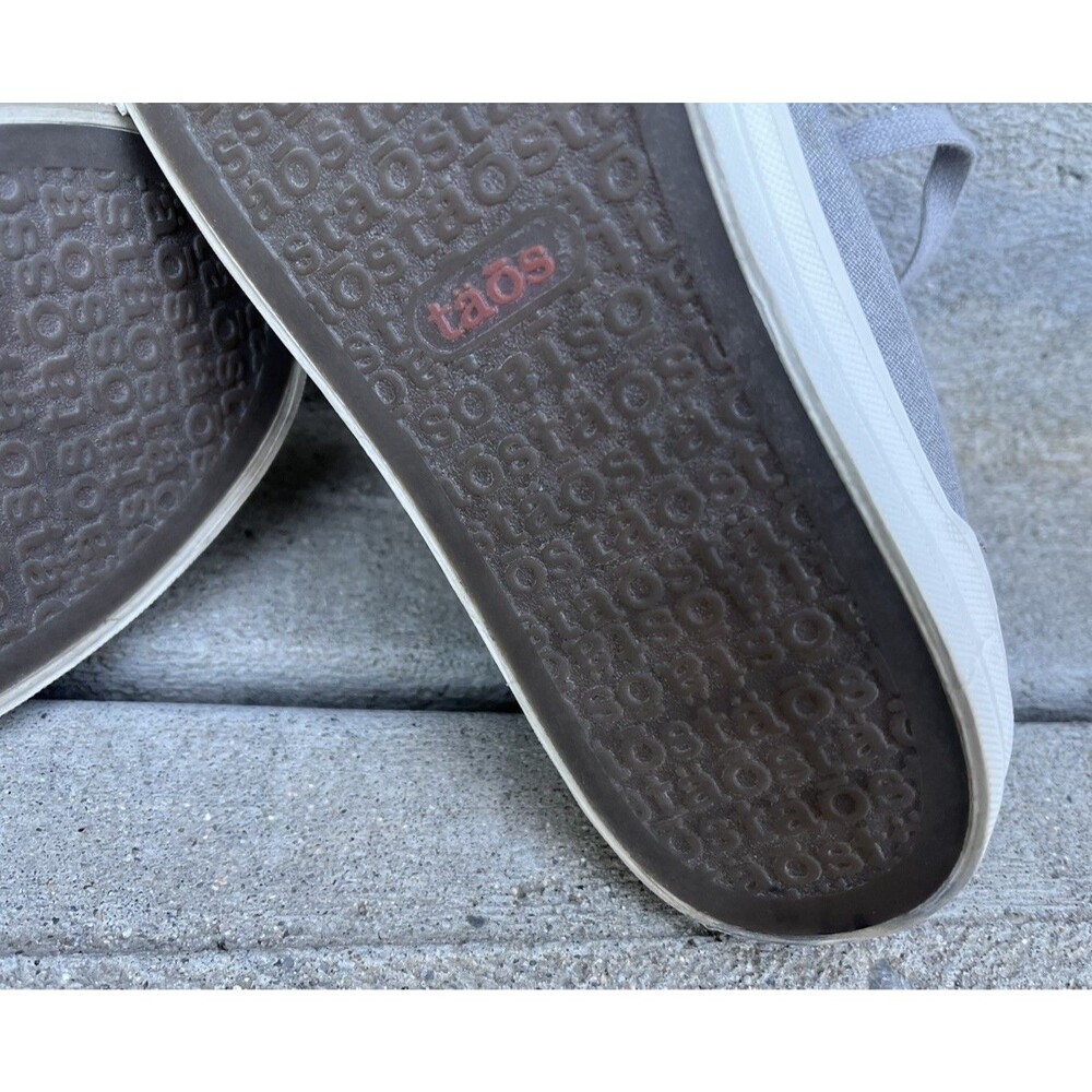 Taos Plim Soul Women's 7.5 Gray Canvas Lace-Up Sneakers - Picture 10 of 13